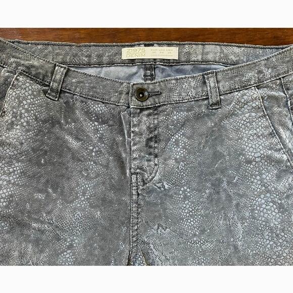 ZARA Z1975 Snakeskin Printed Denim Jeans Pants Waxed Finish 4 X‎ 26 - Picture 12 of 16
